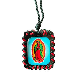 Our Lady of Guadalupe Scapular Necklace Knotted Rope Rosary Handmade NEW